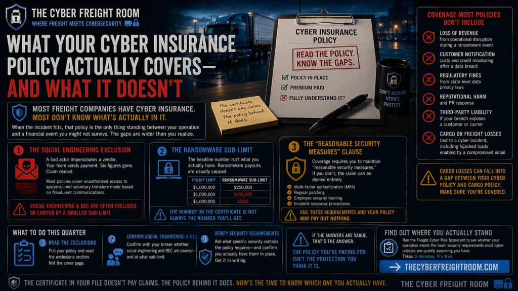 What Your Cyber Insurance Policy Actually Covers — And What It Doesn't